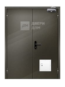 Двупольная ДПМ-02 EI-60 глухая противопожарная дверь со стыковочным узлом